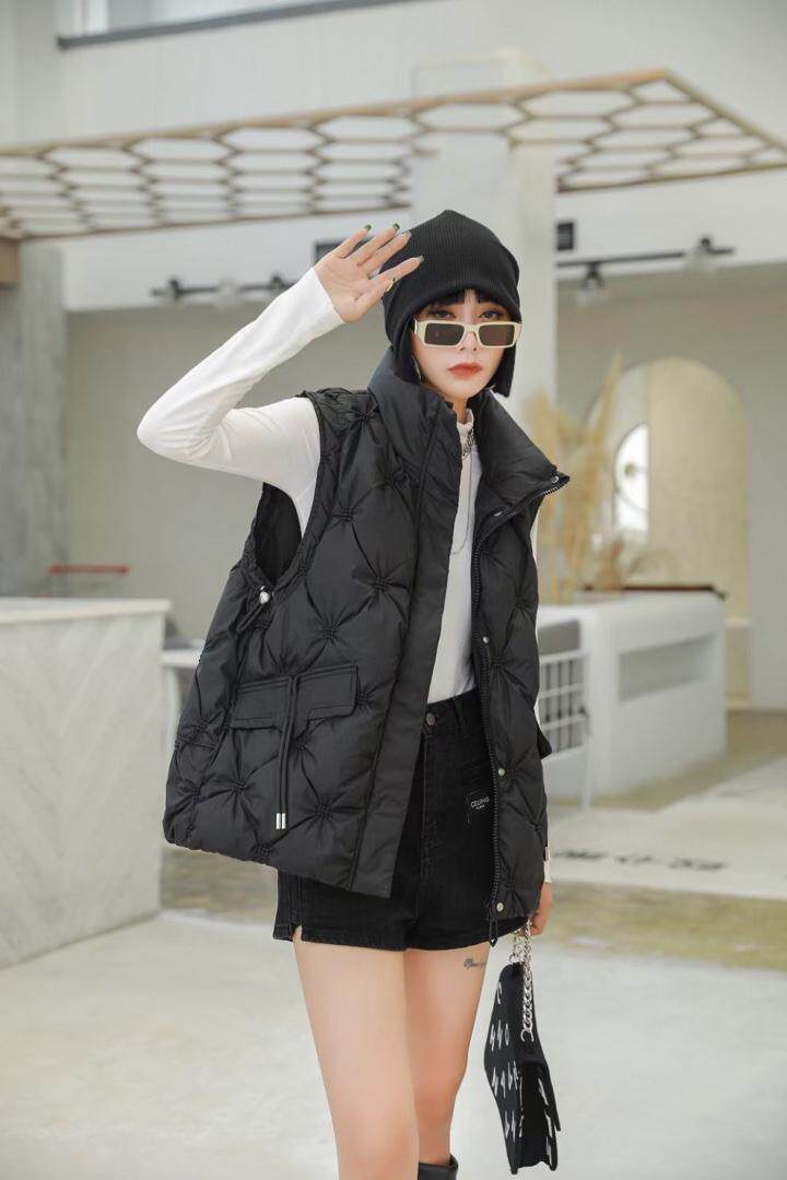 （现货）冬季新品小香风羽绒马甲90绒超轻超柔软超舒适，女装马甲，卡提莱蒂