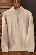 时尚男士套头衫秋季新款半高领长袖毛衣多色可选舒适保暖，男装羊绒套衫，端硕羊绒