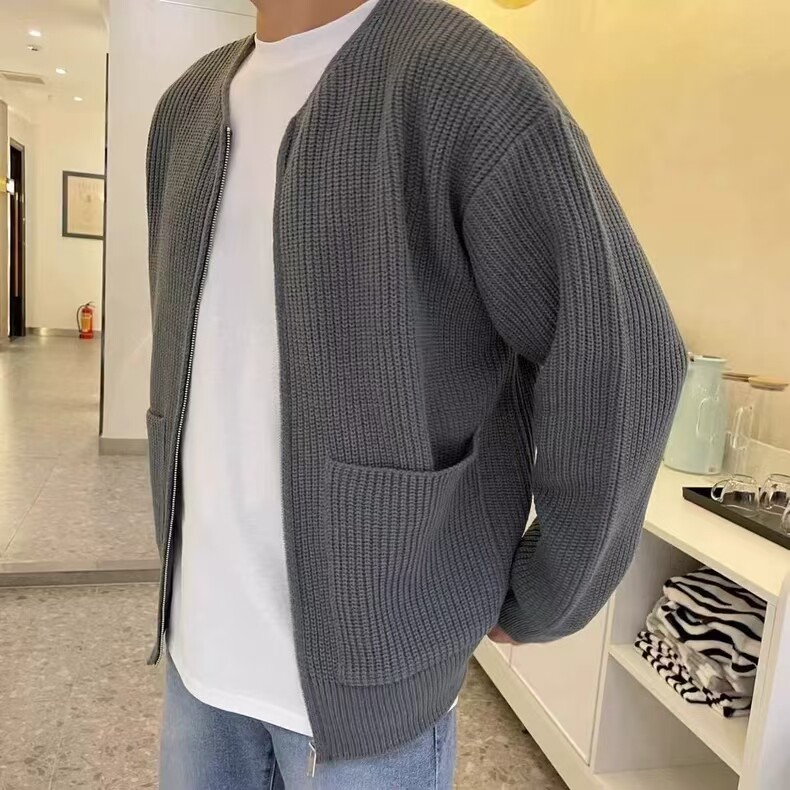 针织开衫毛衣男秋冬新款韩版时尚百搭休闲宽松拉链外套潮,男装针织衫/毛衣,星座410-6（原星座1304-1）