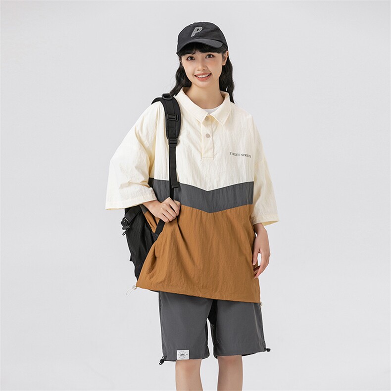 夏季潮流宽松衬衣休闲短袖衬衫A161-1702-P40,男装衬衫,电商A161