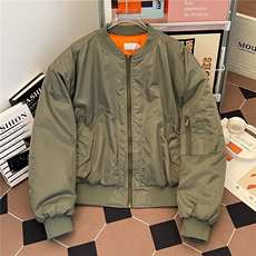 飞行员棉服夹克短宽廓形工装外套男秋冬棒球服8213P85，男装夹克，星座410-2