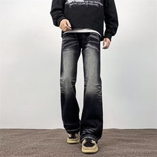 美式复古牛仔裤男女宽松休闲直筒老爹裤阔腿裤潮牌长裤，男装牛仔裤，星座410-7