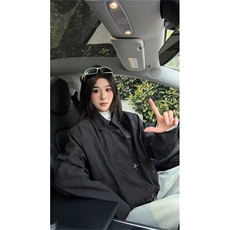 立领机车风垫肩夹克男韩版潮牌宽松痞帅设计感外套JK6637P95，男装夹克，星座1013-1