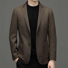 BW63681钱塘2020-2中年男士冬季厚款商务休闲毛呢时尚西服P290，男装西服，钱塘207-2