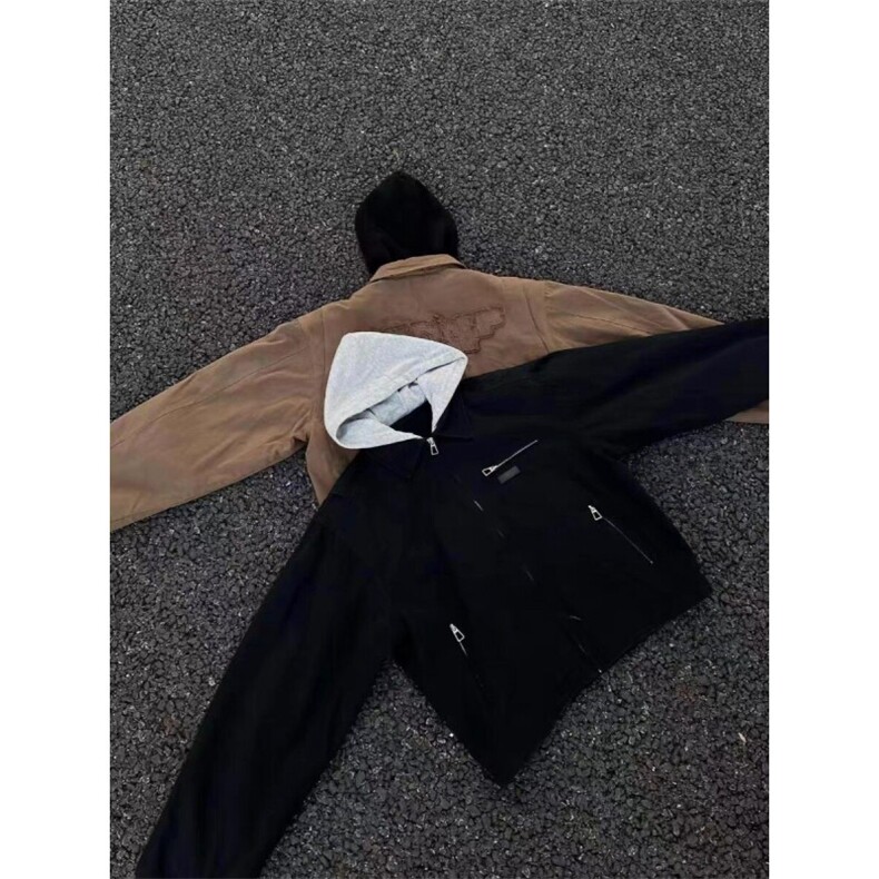 水洗纯棉假两件刺绣假两件外套JK0109-P98,男装夹克,星座313A(原308A-2)
