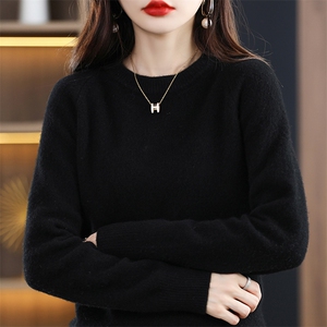 特价清仓春秋韩版羊毛衫女套头圆领短款宽松百搭打底衫羊绒衫毛衣图片