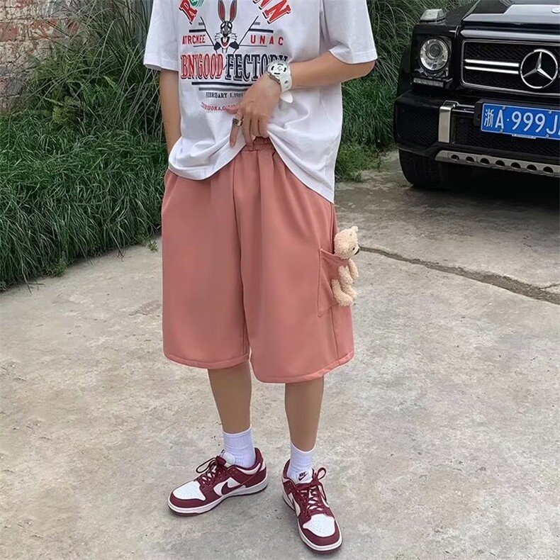 小熊休闲短裤男篮球五分裤夏季薄款运动潮流宽松中裤DK107-P30,男装牛仔裤,星座308B-2