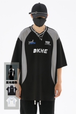 M-6XL夏季大码新款240克冰感棉带反光条男短袖T恤T2308-P42，男装T恤，星座109-1