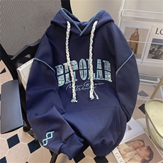 万针刺绣结构设计重磅秋冬全棉高品质美式高街连帽卫衣外套Y7809，男装卫衣，电商A486