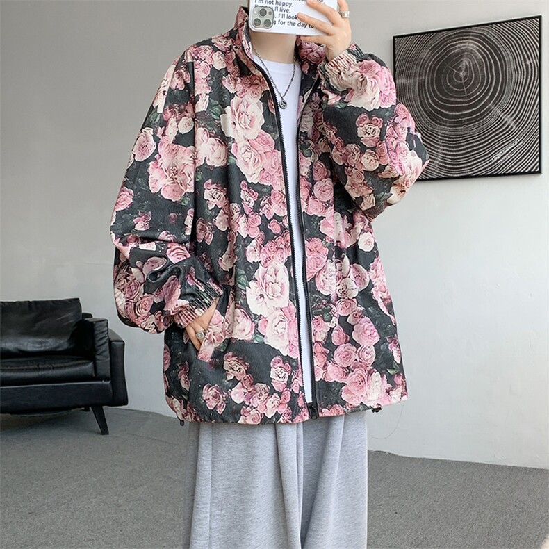 现货 JK10070-特批55 春季大码高品质夹克外套宽松情侣上衣图片