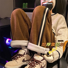 雪尼尔加绒裤子休闲长裤运动卫裤潮牌灯芯绒A068-YWZK62-TP78，男装休闲裤，电商A068