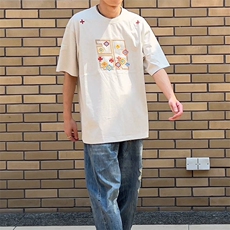 万针全刺绣工艺高品质260克双纱纯棉美式高街短袖T恤特P33，男装T恤，电商A486-1