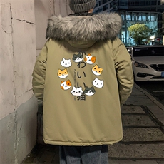 MM48215-P130冬季大毛领棉衣男士大码加厚棉袄男棉服，男装棉衣，电商A040