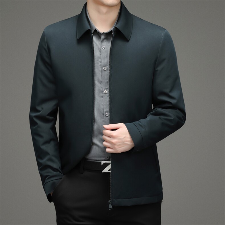 男士加厚保暖羽绒服冬季新款商务休闲上衣中青年加厚保暖鹅绒外套,男装羽绒服,电商B212（原钱塘6029）