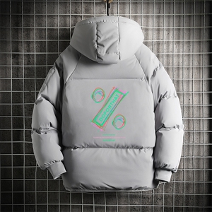 MY16171-P100加厚加绒连帽衣男大码服男面包服男网格挂拍