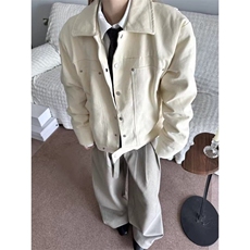 F825-P73 座山雕工装外套男秋冬美式柳钉拼接设计感,男装工装外套,电商B323A, F825-P73 座山雕工装外套男秋冬美式柳钉拼接设计感,男装工装外套,电商B323A,