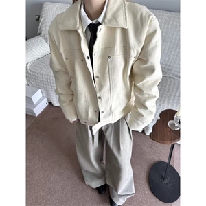 F825-P73 座山雕工装外套男秋冬美式柳钉拼接设计感，男装工装外套，电商B323A