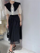 欧根纱半裙，女装半身裙，驿谷