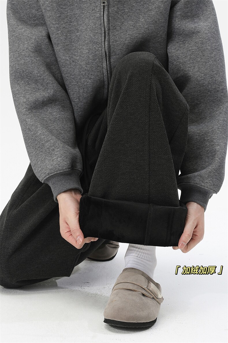 2025冬季新款无影墙超柔人字纹加绒裤M-5XLHK251019-特P45,男装卫衣,电商A022