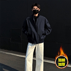 现货冬季美拉德立领飞行夹克廓形高街棒球服加棉加厚棉衣外套，男装夹克，电商A486-1