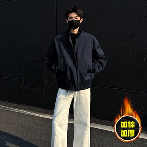 现货冬季美拉德立领飞行夹克廓形高街棒球服加棉加厚棉衣外套