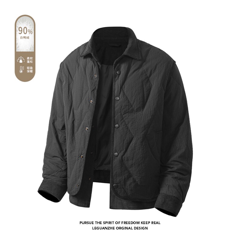 2025冬季新款港风白底大码90%白鸭绒羽绒服M-4X688-特P208,男装羽绒服,电商A022