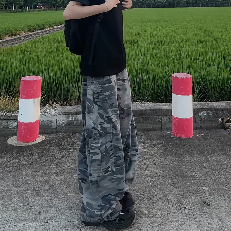 宽松工装裤男生牛仔裤迷彩裤长裤A43-P55,男装牛仔裤,电商D312