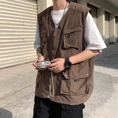 潮流马甲V领青春流行百搭拼接日系多口袋背心G369P52，男装背心/马甲，星座1116-2