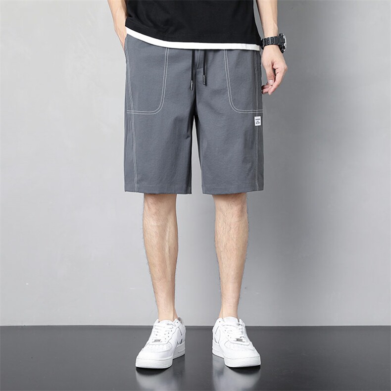 夏季新款短裤男宽松灰墙潮流百搭休闲五分裤运动短裤325-P20控48图片