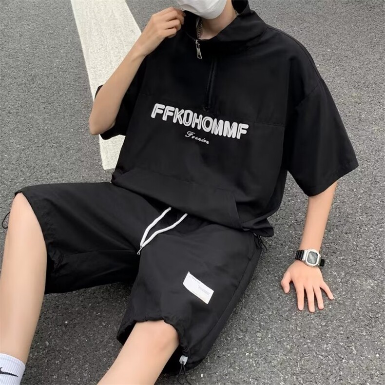 男潮流休闲套装宽松套装运动套装TZ9077P43,男装休闲套装,星座1116-2