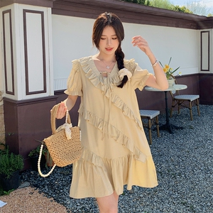 夏季新品  现货数据好 设计感木耳边连衣裙2C285 1805P120K178图片