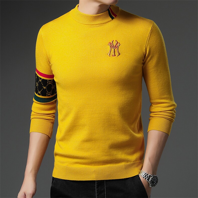 JG2025秋冬新款2023年男士长袖针织衫休闲打底衫毛衣P58,男装针织衫/毛衣,电商B360