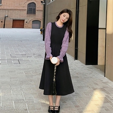 26春大货假两件拼接连衣裙2D001-6302-P125-K178，女装连衣裙，2D001