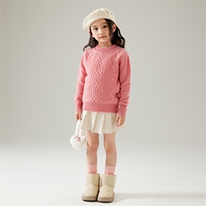 高品质儿童半高领加厚款绞花羊毛衫秋冬新品中大童男孩毛衣，童装毛衣，初丹羊绒童装