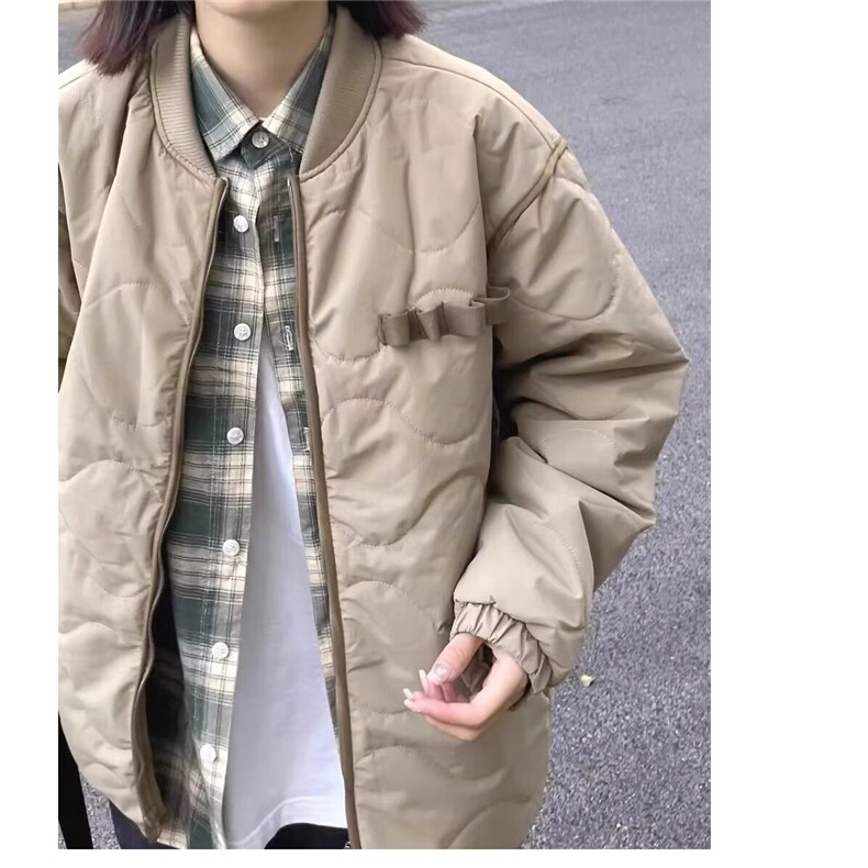 学院风时尚百搭棉服外套男女冬季新款撞色拼接潮流加厚保暖棉衣,男装棉衣,星座506A