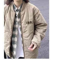 学院风时尚百搭棉服外套男女冬季新款撞色拼接潮流加厚保暖棉衣，男装棉衣，星座506A