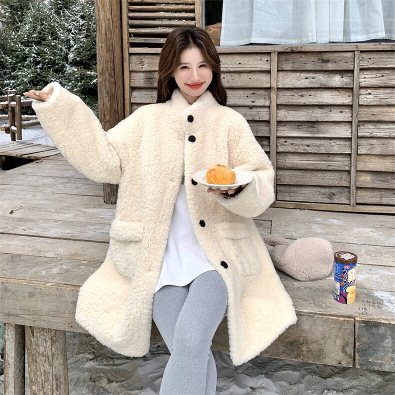 现货:冬季新款高级感加厚保暖皮毛一体外套2C135-8959P225K338,女装皮草,2C135