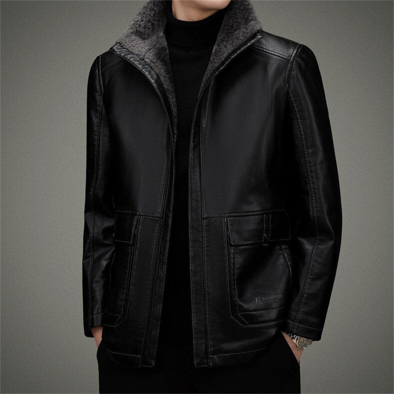 AW2252钱塘2020-3中年男士秋冬季羽绒厚款商务休闲夹克外套P210,男装皮衣,钱塘207-3