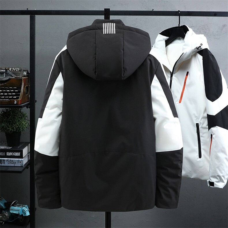 2022冬季羽绒服男士短款拼接色白鸭绒连帽外套男装-R5096-P75,男装羽绒服,星座1105-1