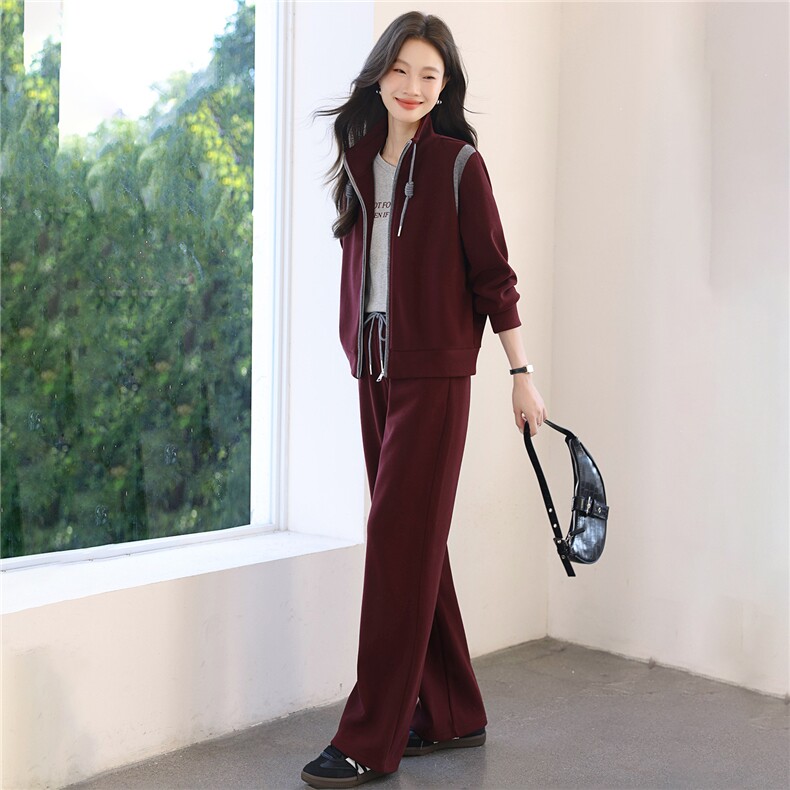 妈妈秋装2025新款休闲运动服套装洋气卫衣中年外套女春秋两件套,女装套装/套裙,涵誉