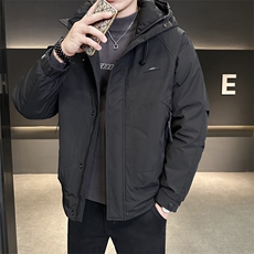 冬季店主风新款工装羽绒服男短款冲锋衣保暖羽绒外套Y3658-P190，男装羽绒服，电商A237
