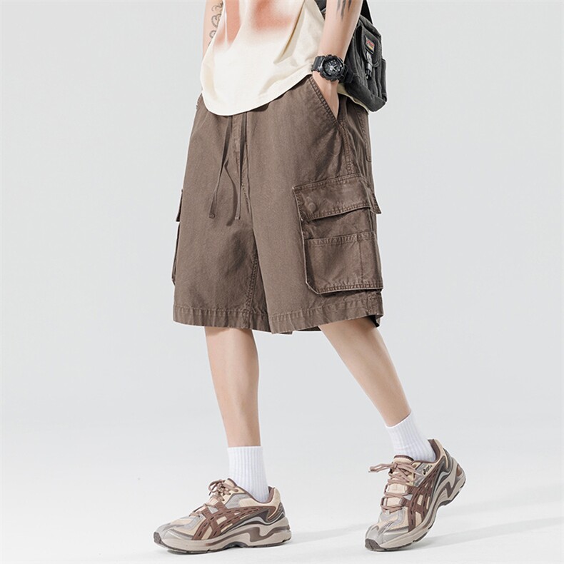 夏季新款重磅工装水洗五分短裤潮流休闲裤A436-5266-P6088，男装牛仔裤，电商A436