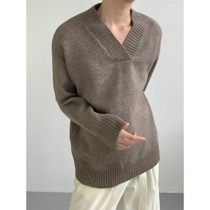 【有货】DGT7-P63V领毛衣男秋冬季慵懒氛围感套头针织衫简约秋装图片