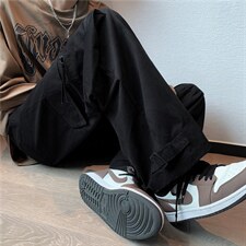 工装裤男女春秋新款宽松街头小众设计感阔腿休闲裤ins潮GK823-P38，男装休闲裤，星座1008-1