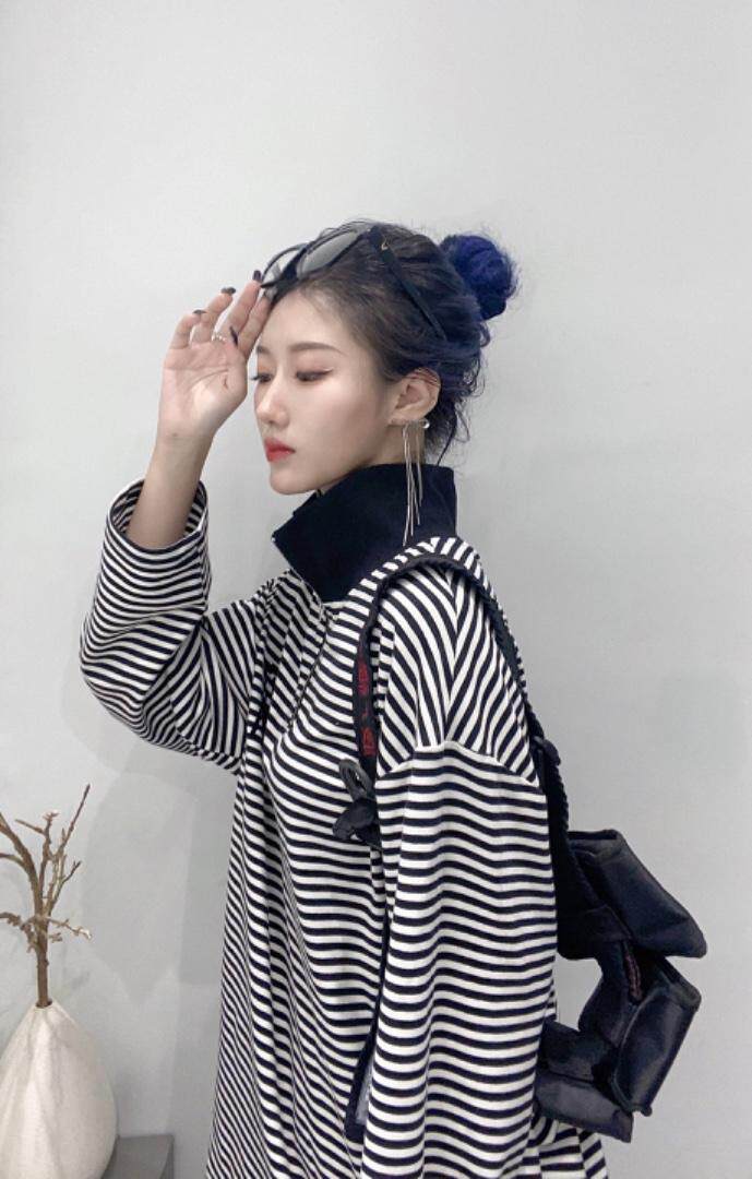 现货，2021秋装新款条放卫衣，女装卫衣/绒衫，坚持到底