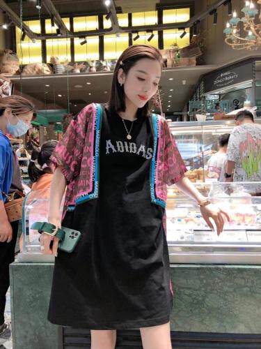 AB面拼色T裙,其它,一杭