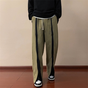 秋冬加绒加厚vibe风机能高街工装直筒裤长裤K03307-P40加绒P50图片