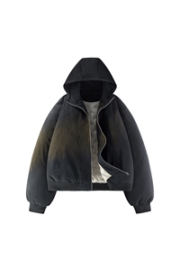 90%绒夹克式羽绒服男连帽休闲加厚白鸭绒外套YR006-P205图片