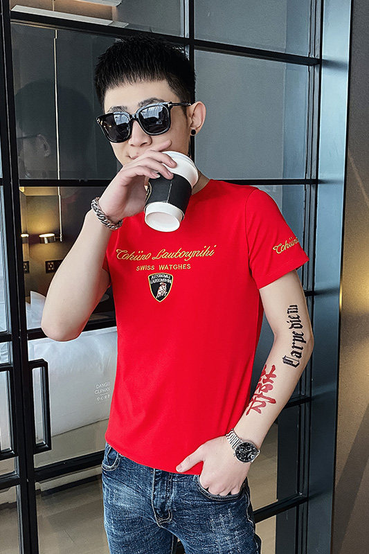 312A-7303-P35新款社会小伙短袖T恤修身男士潮流半袖体恤D,男装T恤,星座312A-5