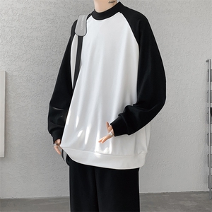 8XL-M280g重磅插肩半高领长袖t恤男打底德绒卫衣DR001特P27加绒37图片